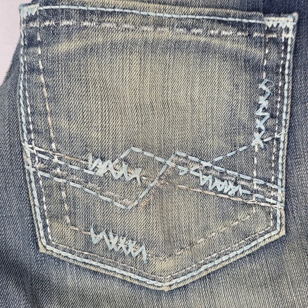 BKE Jeans Womens Size 28 Harper Cropped‎ Double Cuff Blue Denim Pants